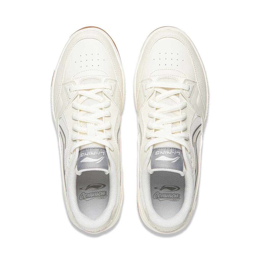 Li Ning Common 80s Skateboard Shoes Men's Low top Champagne White/Gray AGCW135-3