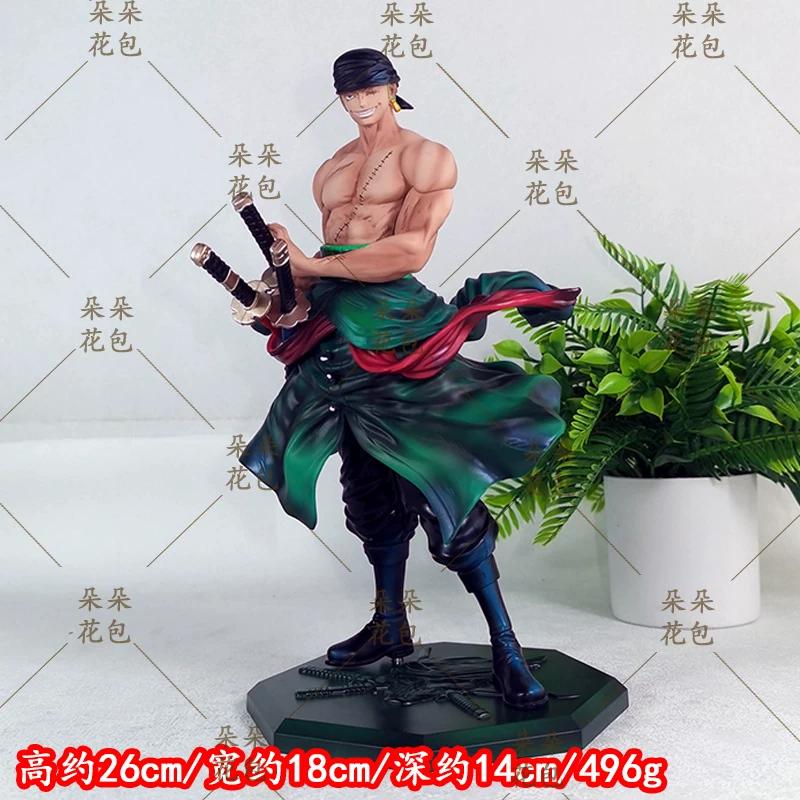 One Piece Roronoa Zoro Action Figure Anime Peripheral Collectible Model 26Cm Statue Desk Decor Trendy Toy Gift For Anime Fans