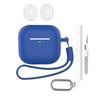 For AirPods 4 Earphone Silicone Case Set with Anti-Lost Keychain, Strap, Ear Tips, Cleaning Pen