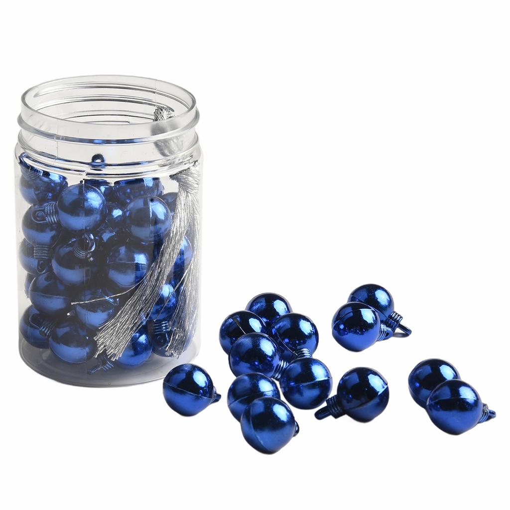 Thicker Plastic Baubles for Christmas Tree Decor Glittery Balls (48PCS)