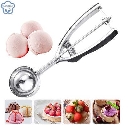 Edelstahl Eiscreme Löffel Küche Kartoffelpüree Wassermelone Gelee Joghurt Kekse Federgriff Schöpflöffel Küchenzubehör