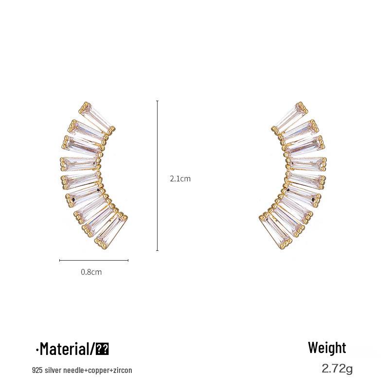 

Серьги-кольца Kenjie Silver Pearl C-образной формы с цирконом - Элегантный европейский и американский стиль