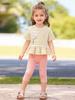 Little Maven European Style Girls' Summer Striped Plaid Set