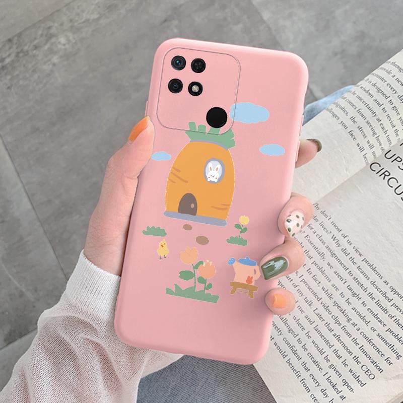 For Redmi 10C 10 C Back Cover Protective Case Soft Silicone Cute Cartoon Cat Frog Phone Case For Xiaomi Redmi 13C 14C 12C Coque