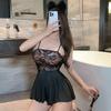 Sexy lingerie sexy suspender lace transparent temptation nightclub hot uniform free 9