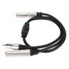 6,35 mm Buchse auf 6,35 mm Buchse Cinch-Kabel vergoldet Sound Y-Splitter-Kabel für Mikrofon Lautsprecher 1,6 Fuß