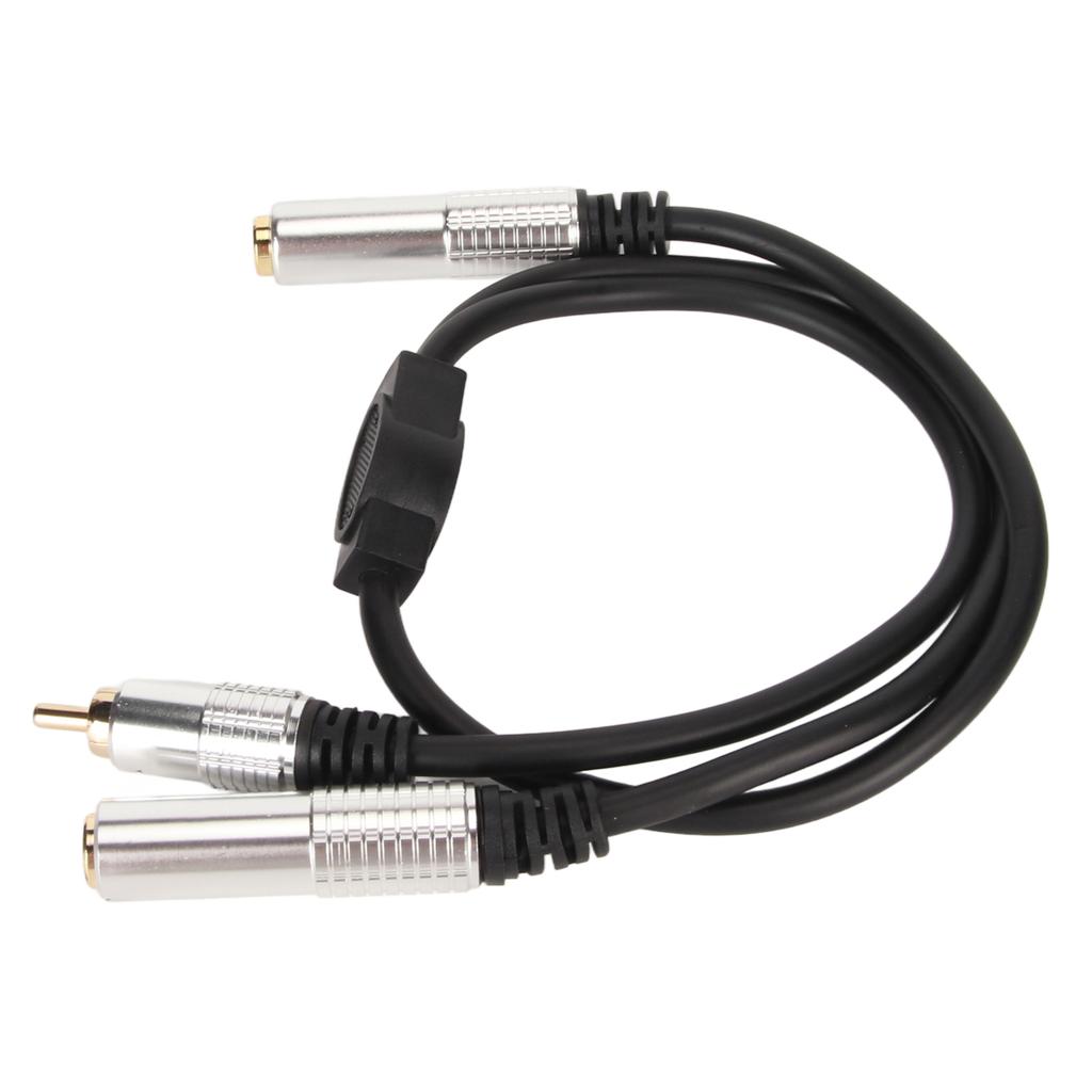6,35 mm Buchse auf 6,35 mm Buchse Cinch-Kabel vergoldet Sound Y-Splitter-Kabel für Mikrofon Lautsprecher 1,6 Fuß