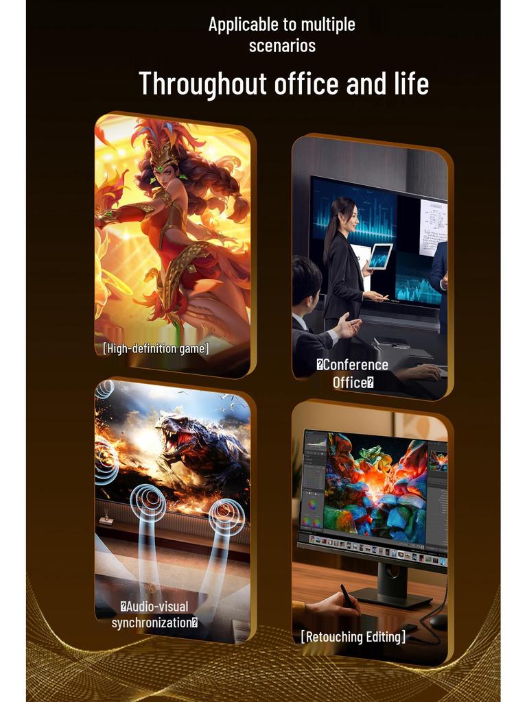 DP 2.1 Cable: 16K Esports, 8K/4K 240Hz, Compatible with DP1.4 Graphics Cards