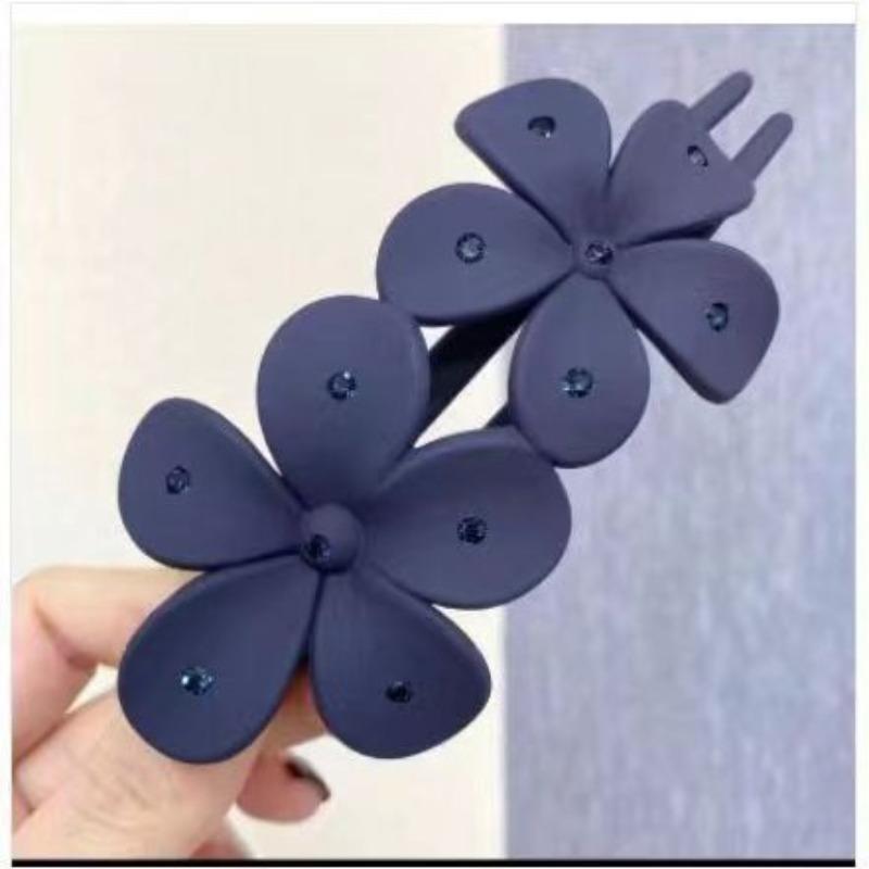 Fermaglio per capelli a forma di fiore texturizzato di alta gamma a becco d'anatra per acconciatura a chignon, Accessorio per capelli per donna, Singolo fermaglio per capelli per un'acconciatura liscia