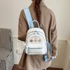 Schoolbag Sweet Cartoon Love Printed Backpack Korean Niche Design Cat Backpack Large Capacity Leisure Travel Bag