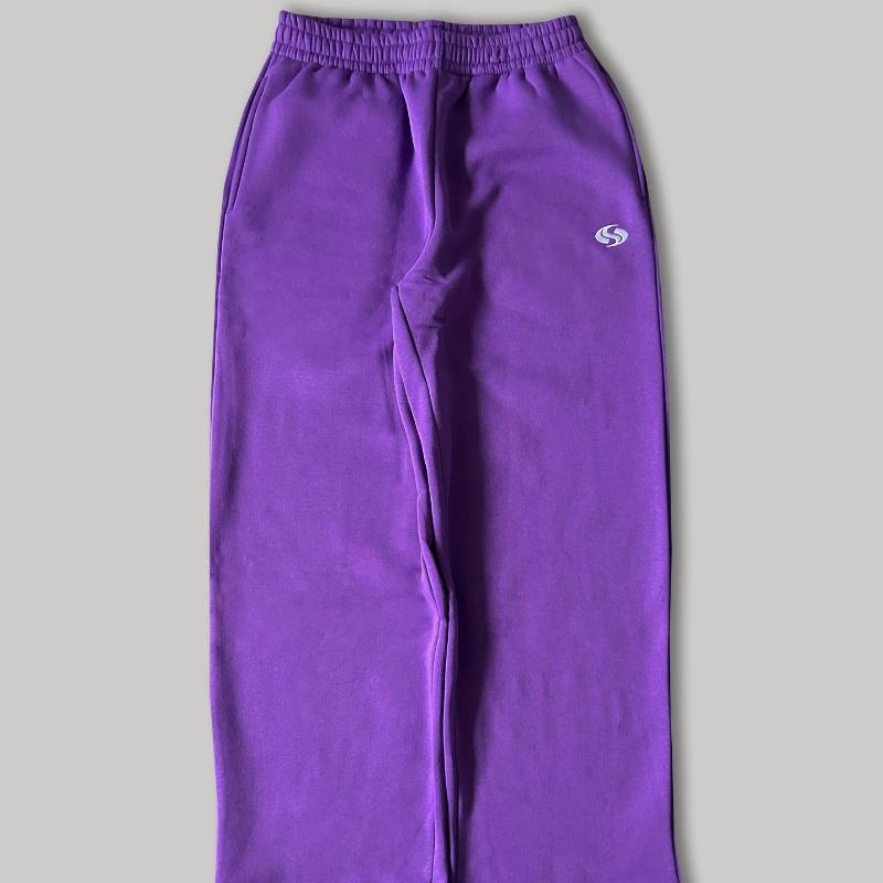 

Европейские и американские эластичные брюки с вышитым узором в стиле хай-стрит XL фиолетовый