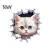 Animal Patterns Sticker Broken Wall Cat Toilet Sticker, Peel And Stick Decor Decals Decal, Removable Waterproof PVC Lid for Bathroom Easy Application