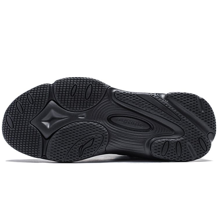 Li Ning Versatile Retro Dad Shoes Men Sneakers Black AGCT391-1
