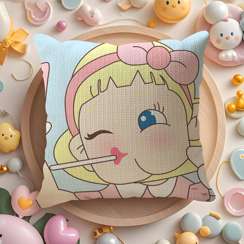 Candy Brand F-Fujiya Cushion Cover Linen Organic Fabric Double-Sided Printing Breathable Pillow Case Sofa Home Decor Gift