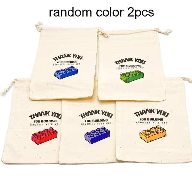 

2pcs Thank You for Building Memories with Me Storage Drawstring Bags, Binding Pockets, Wrapping Bags, Gift Bags, Party Supplies