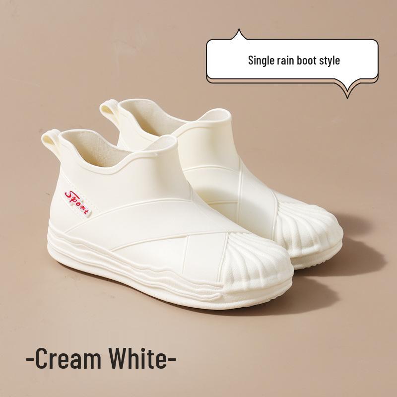 

Korean Style Women s Waterproof Short Rain Boots: Non-Slip Fashion Rubber Shoes Size 37