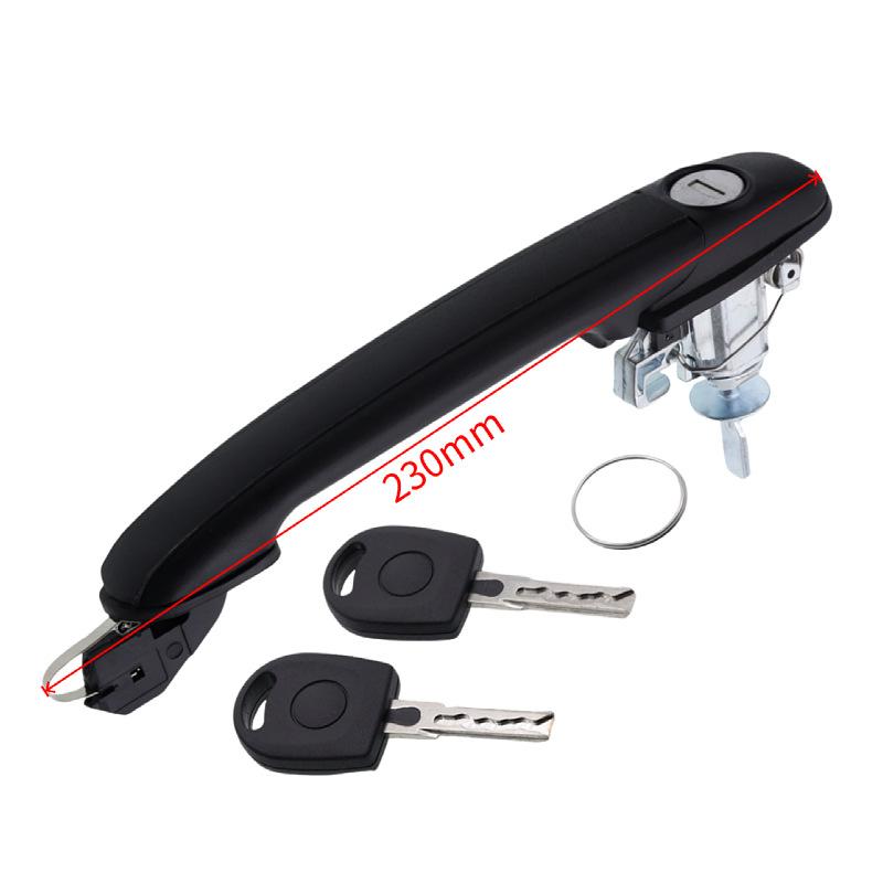 Front Exterior Car Door Handle Cover 7M0837207B With Key For VW Sharan 1995-2010 Outside Pull Handle