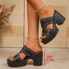 Summer Fashion Plus Size Shoes for Women 36-43 Platform Slip on 2026 Peep Toe Comfortable Non-slip Sandals Casual Women Slippers