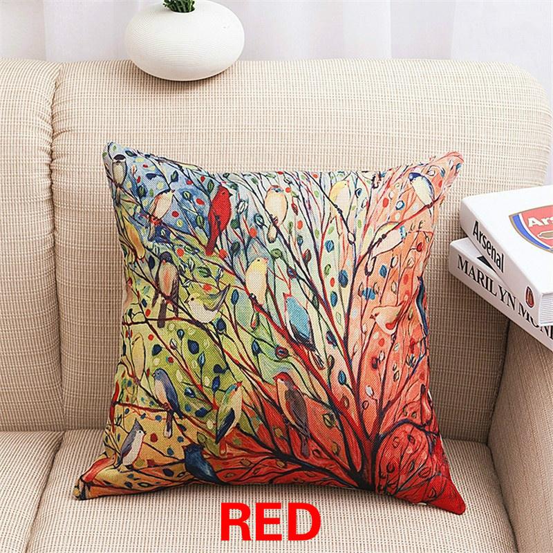 Creative Pastoral Air Conditioning Pillow Spot Cotton Flax Pillowcase