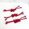 Retro Chinese Wedding Red Cord Accessories with Knot and Frog Button