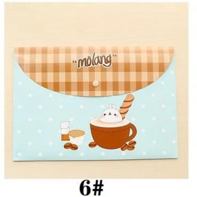 Durable Folder Snap Rabbit A4 File Case Kawaii Animal Document Organizer Storage Bag Office School Supplies Stationery Kids Gift