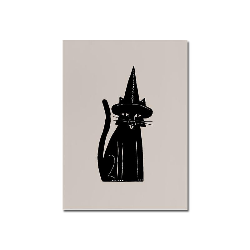 Boho Witch Poster Abstract Canvas Painting Hocus Pocus Halloween Art Print Nordic Crow Skull Wall Picture Living Room Home Decor
