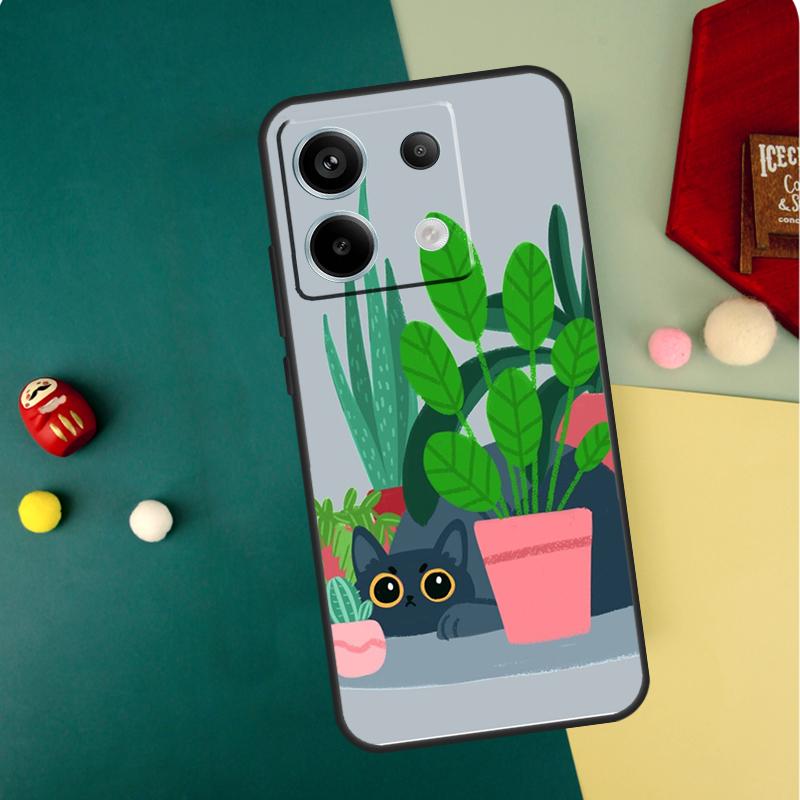 

милые черные коты Чехол Для Xiaomi Redmi Note 14 Pro 13 12 11 10 15 Pro Plus Redmi 15C 14C 13C 10C 12C 15 Funda Redmi Note 11