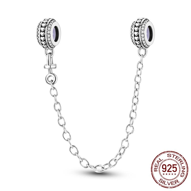 Copper Stars Moon Sun Clover Safety Chains Pendant Charms Beads Fit Original Bracelets Diy Jewelry Gift For Women