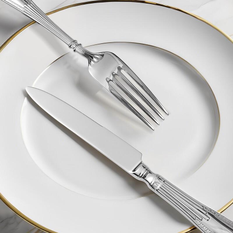 ZISIZ Forged 304 Stainless Steel Dinner Knives (2-Piece Set)