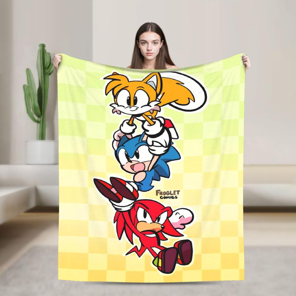 Sonices the H-Hedgehogs Blanket Soft Funny Plush Throw Blanket For Kids Adult Couch Chair Flannel Bedspread Bed Cover