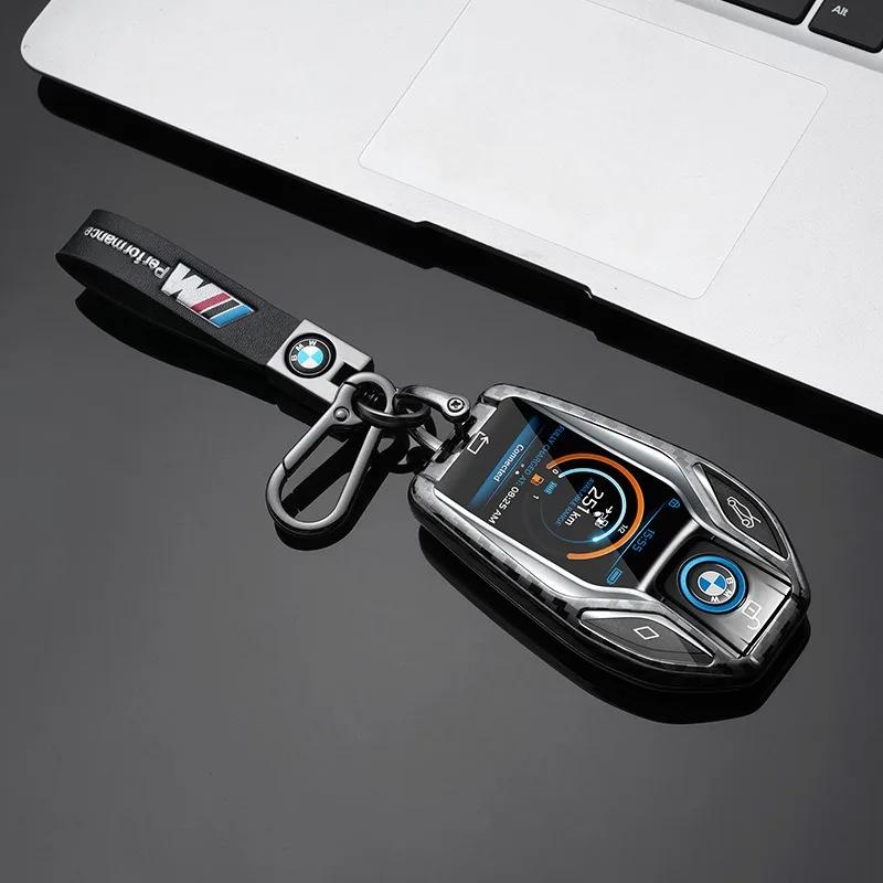 LNRGN1 Car Sticker Alloy New TPU Car Key Case Cover Shell Keychain For BMW 5 7 Series G11 G12 G30 G31 G32 I8 I12 I15 G01 G02 G05 G07 X3