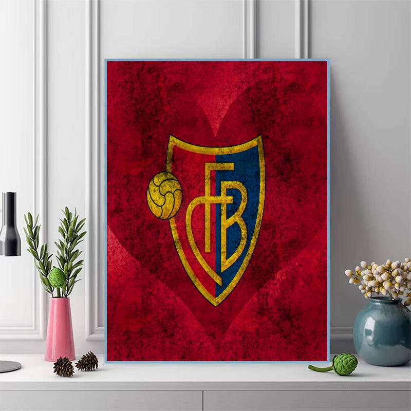 FC Basel Pattern 3pcs 100% Round Full Drill 5D DIY Diamond Painting Embroidery Cross Stitch Rhinestone Décor