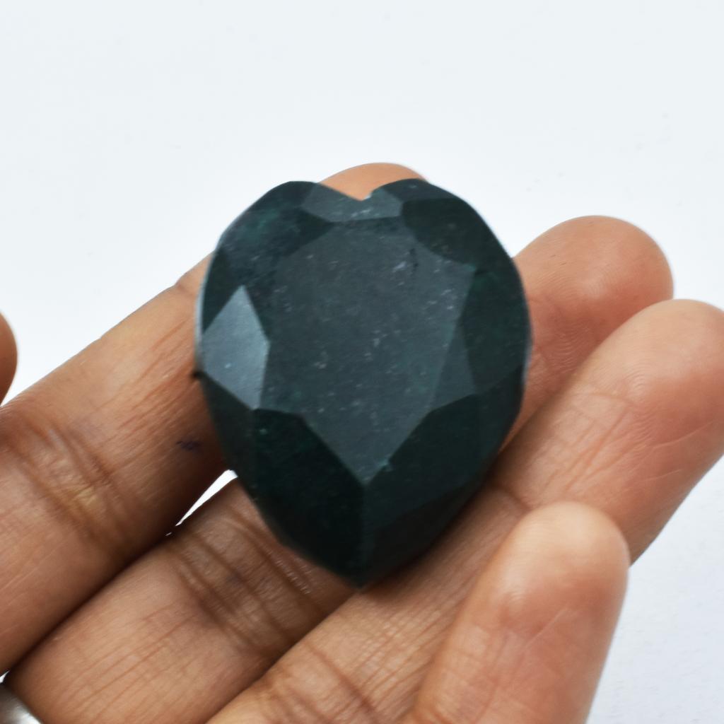 Heart Cut 187.55 Ct Natural Green Emerald CERTIFIED Big Loose Gemstone