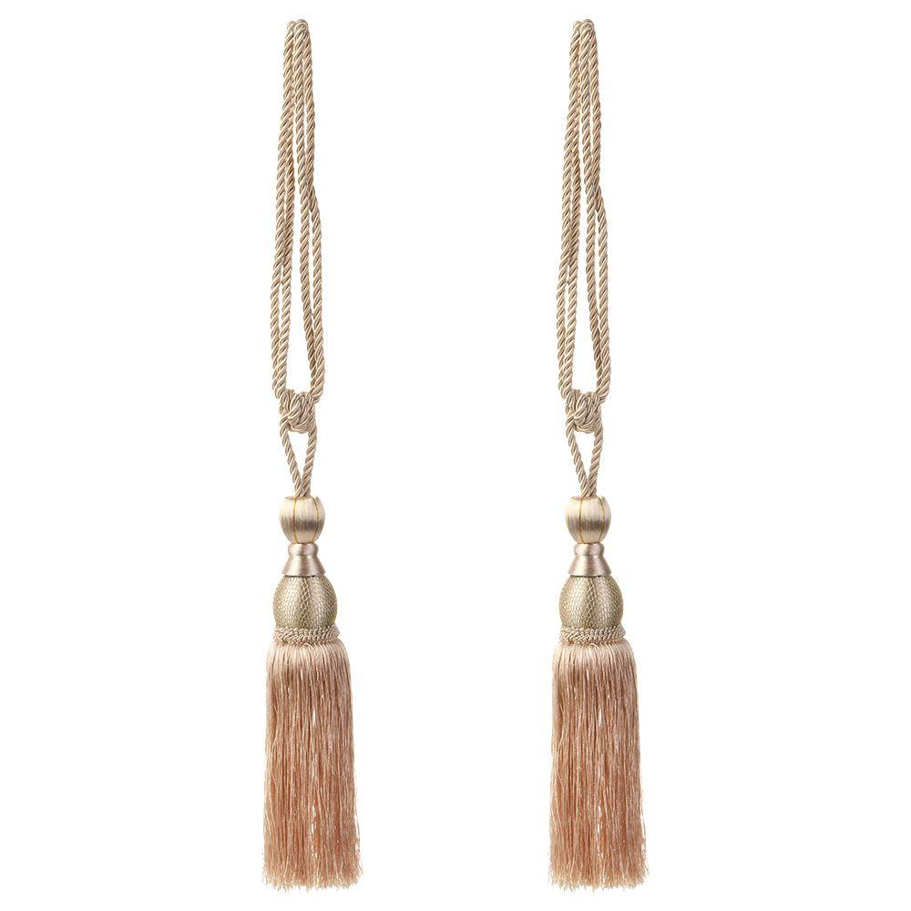 1 Pair Home Decor Large Modern Tassel Curtain Rope Holder Strap Tie Backs Braided Tiebacks