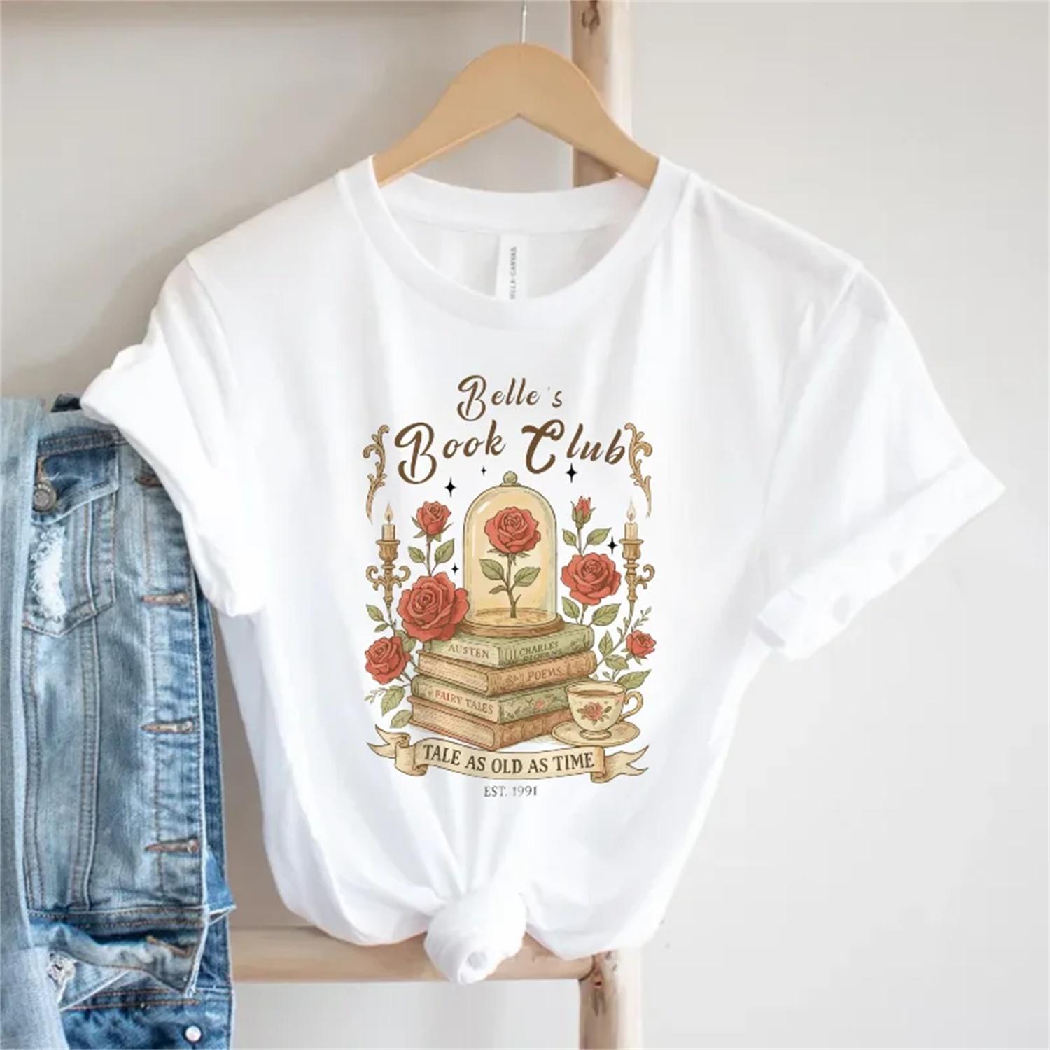 Casual Women s Street Short Sleeve Cartoon Flower Printed Pattern Cute 90s New Watercolor Printed Harajuku Women s T-Shirt S