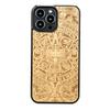 Wooden Case for iPhone 13 Pro Max Aztec Calendar Aniegre