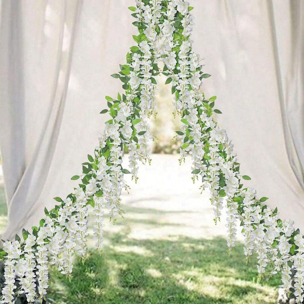 12 Stück Künstliche Blumengirlande Hochzeitsfeier Dekoration