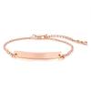 Vnox Free Engraving Thin ID Tag Bracelets for Women Stainless Steel Link Chain Wrist Pulsera 6.89 Inch To 8.66 Inch