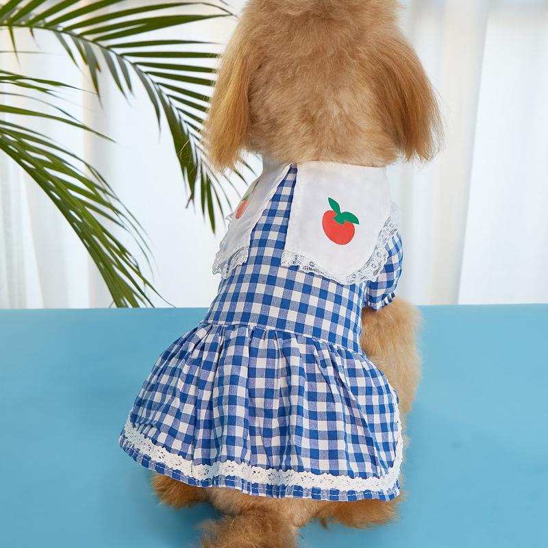 Welpen Sommer Kleidung Spitze Gitter Kleid Für Hunde Katze Kätzchen Süße Prinzessin Kleid Röcke Teddy Bichon Bär Welpen Katzen Kleidung