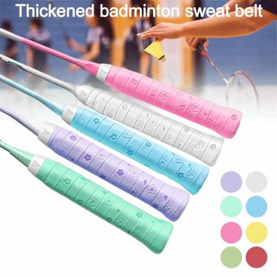 New PU Badminton Handle Wrap Tape Non-slip Sweat-absorbent Badminton Racket Handle Grip Print Tennis Handle Tape