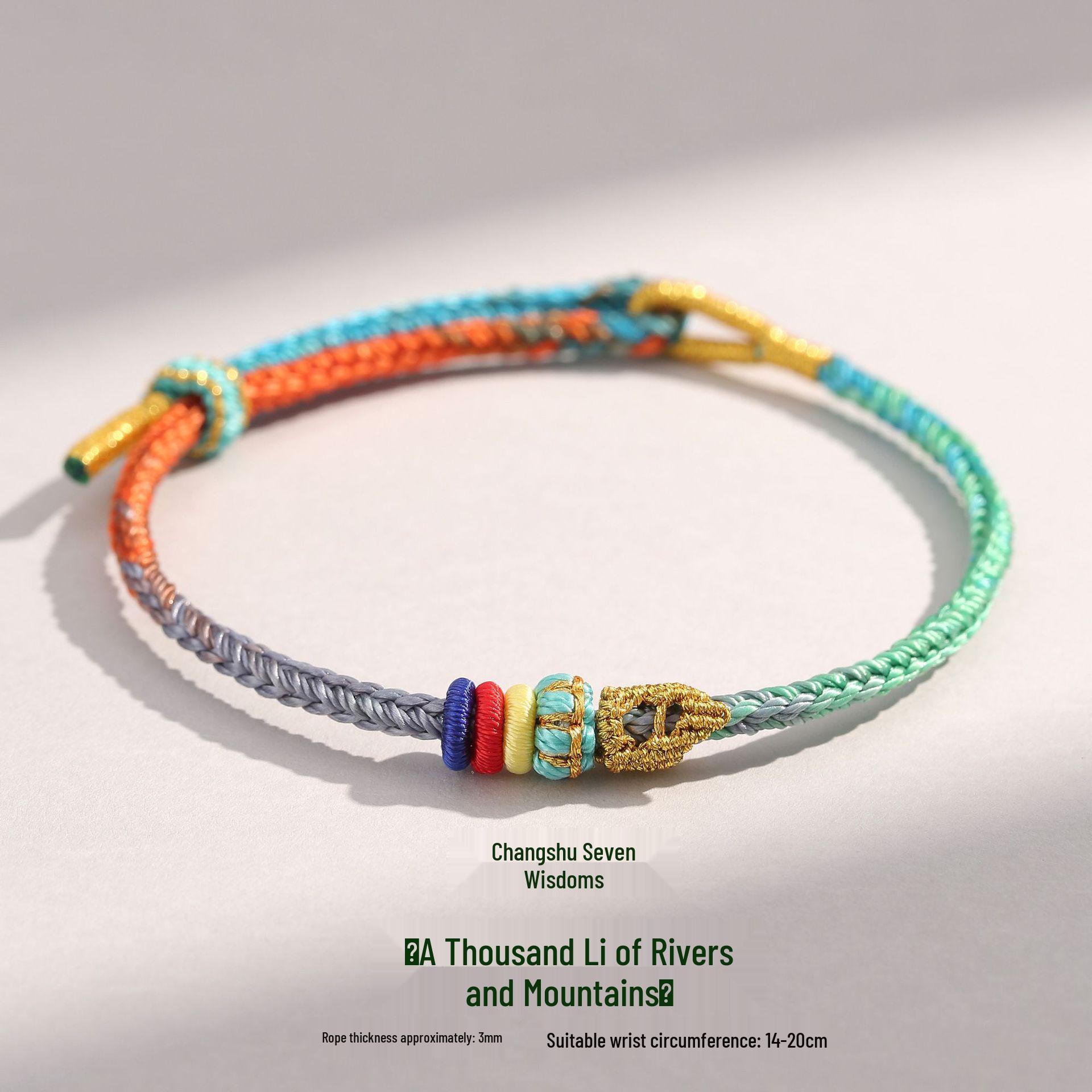 

Seven Wisdoms Braid: Handmade Red Rope Bracelet for Exam Good Luck