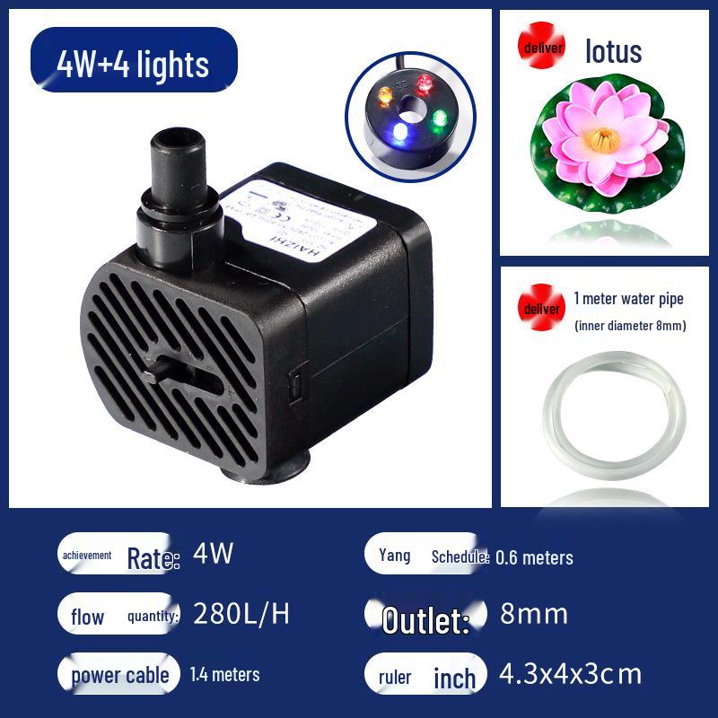 Bonsai Aquarium Leise Wasserpumpe mit Filtration für kleine Teiche