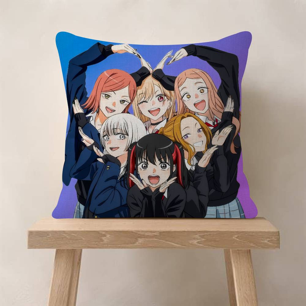 My Dress Up Darling Anime Pillow Gift Home Office Decoration Bedroom Sofa Car Cushion Cover Case 45x45