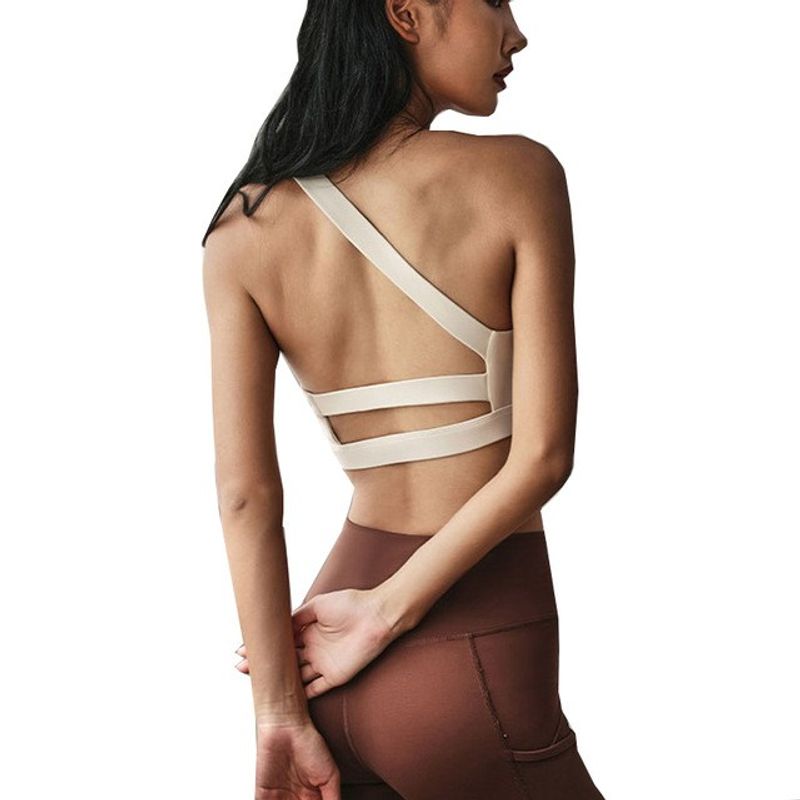 One-Shoulder Quick-Dry Bra Shoulder Straps Beautiful Back Running Yoga