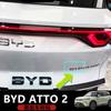 Per BYD Atto 2 Guida a Destra Paraurti Anteriore Logo Nero Emblema Posteriore Adesivo Personalizzato Speciale Auto