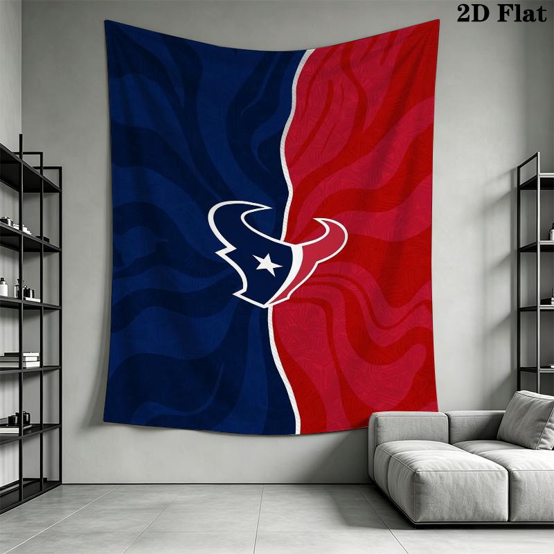 Houston Texans Wall Tapestry Aesthetic Wall Hanging Printed Fabric Blanket Decorative Tapestries for Bedroom Living Room Home Decor