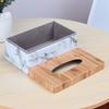 BAAU Rectangular Marble PU Grain Tissue Box Cover Napkin Holder Paper Towel Dispenser Container for Home Office Decor