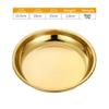 Silver Stainless Steel Round Plate Shallow Tray Rustproof Easy Clean Outdoor Camping Tray Flat Baking Cake Plate Restaurant