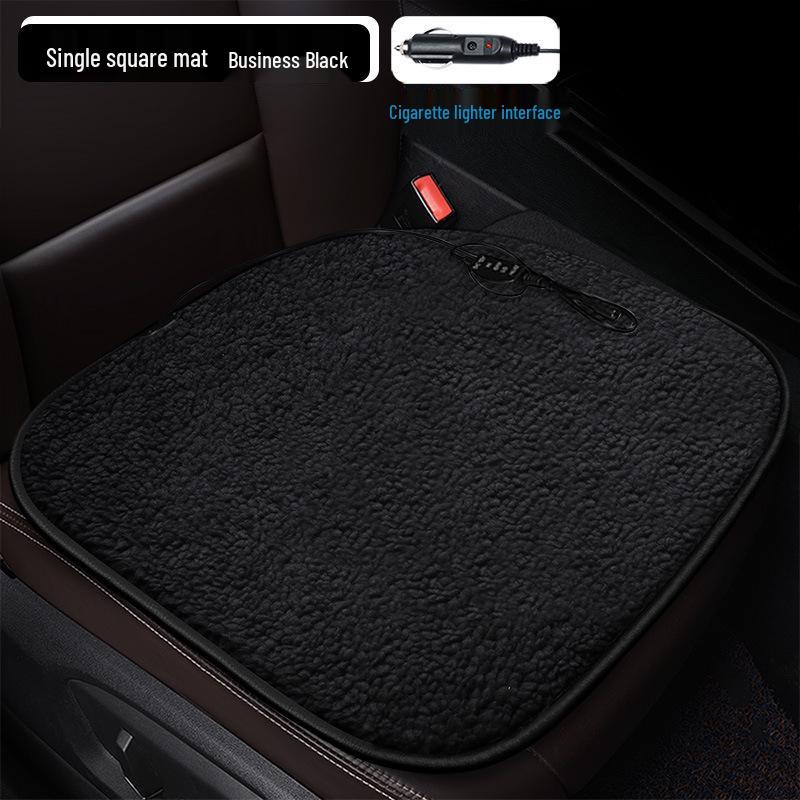 Cross-Grid Heated Car Seat Cushion - Winter Interior Accessory