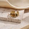 New Titanium Steel Adjustable Open Ring for Women, 18K Gold Plated Minimalist No Fade Luxury Band